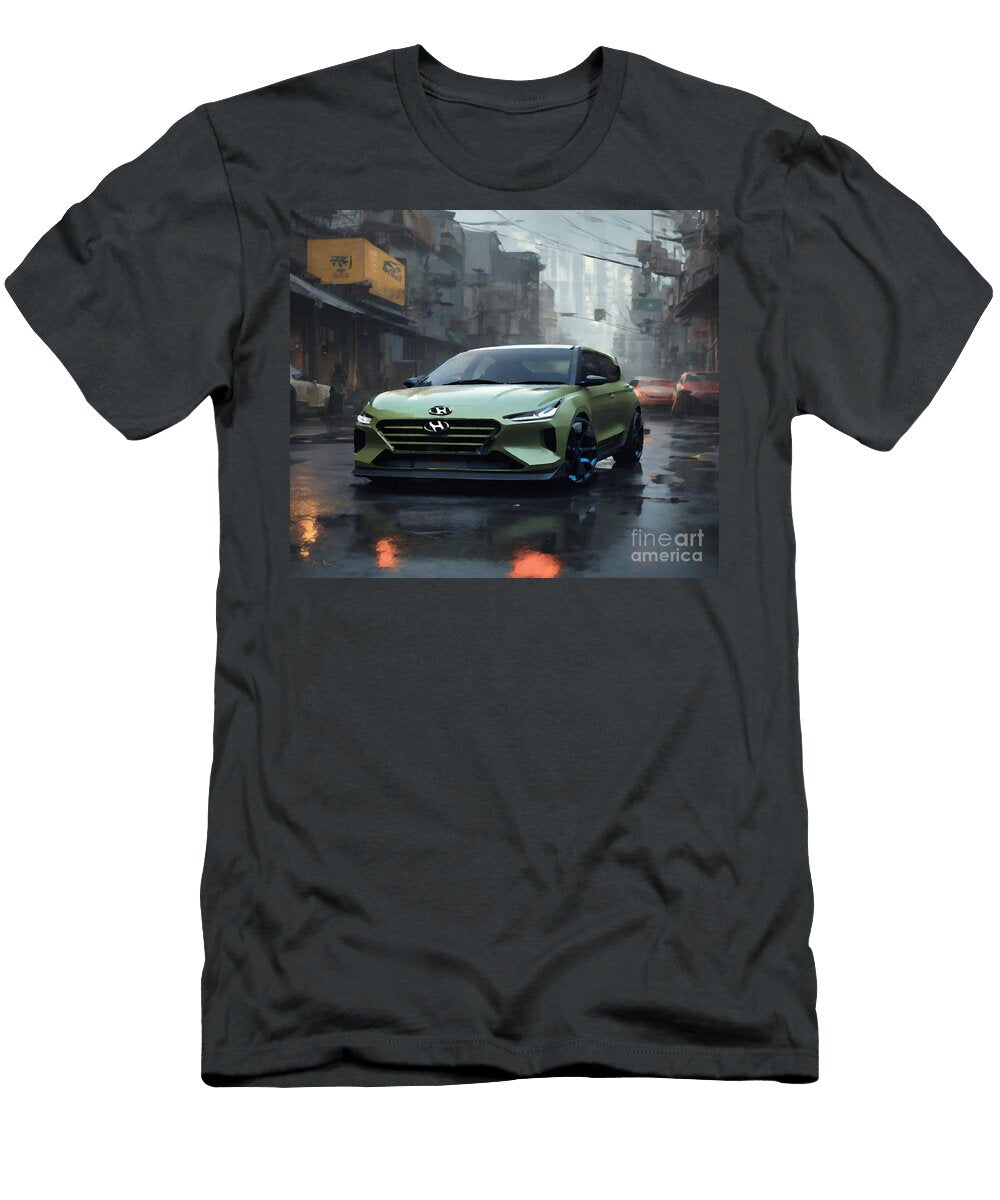 Dark Fantasy 240 2021 Hyundai Pony Concept Front View Exterior Hatchback Cortez Schinner T-Shirt