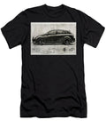Detailed Pencil Drawing of a Car Side View Toyota Corolla Car Lowell Harann T-Shirt