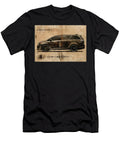 Detailed Sketch of a Minivan Side View Toyota Sienna Car Lowell Harann T-Shirt