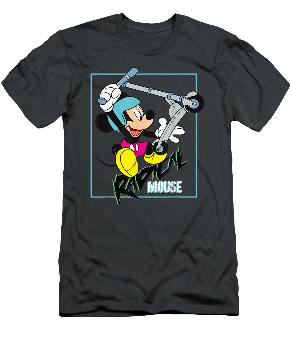 Disney Mickey Radical Mouse 90s Retro Scooter Gioval Cherr T-Shirt