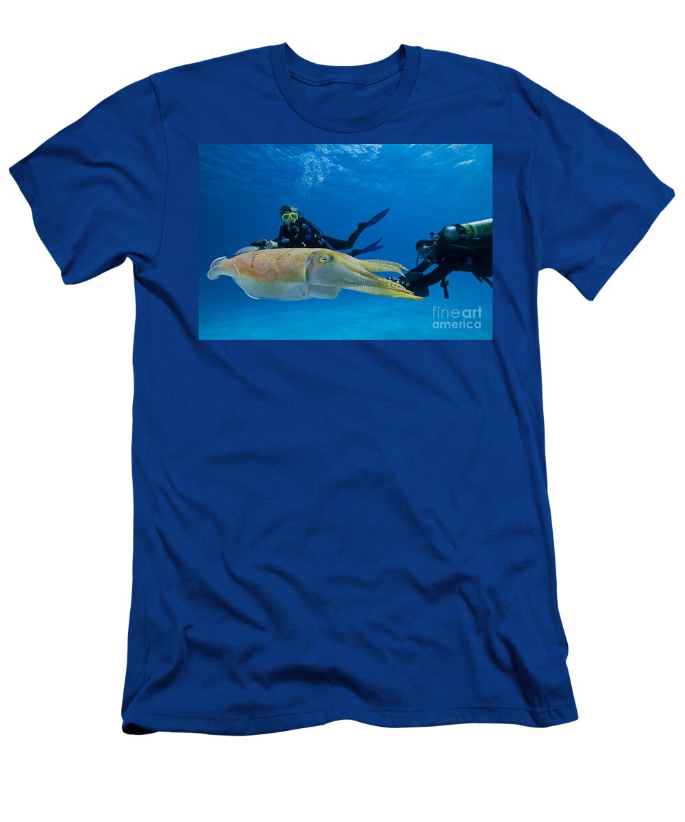 Divers on Underwater Scooters Dave Fleetham T-Shirt