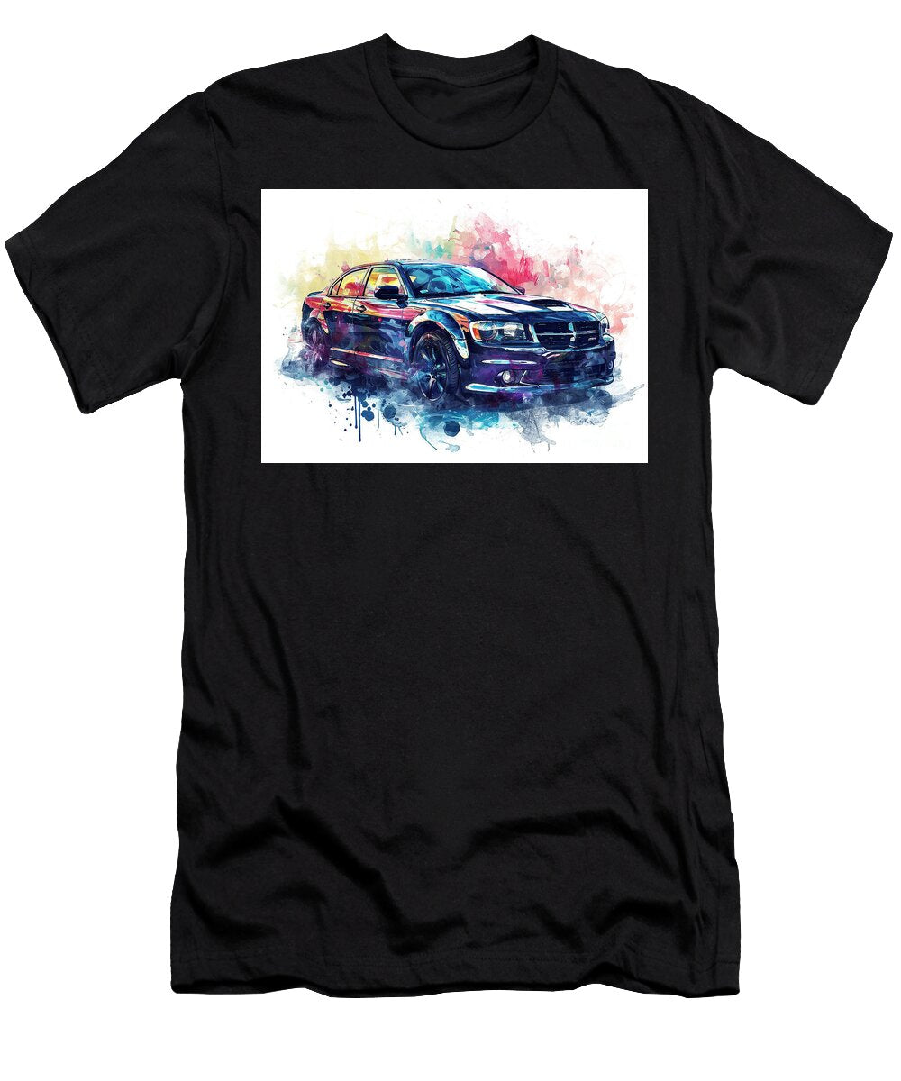 Dodge Avenger Watercolor Abstract Vehicle Clark Leffler T-Shirt