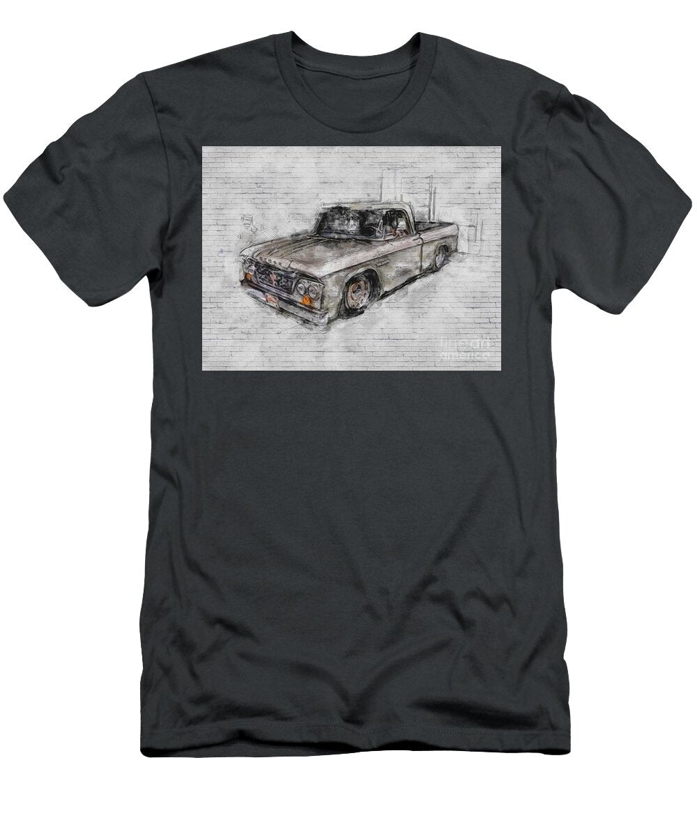 Dodge D100 1971 Retro Cars Lowrider American D Series Ashtyn Treutel T-Shirt