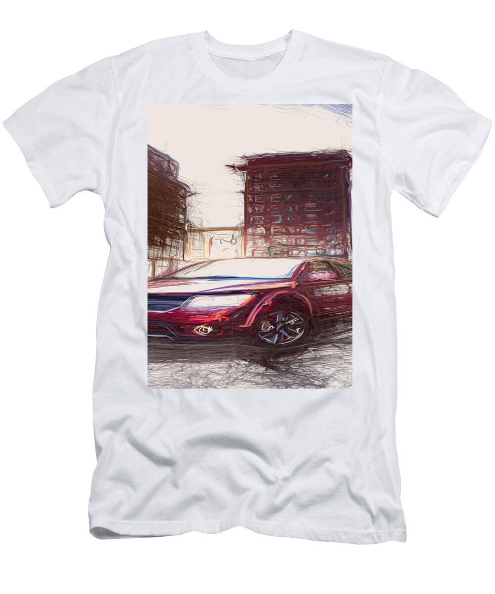 Dodge Journey Minivan Drawing Carstoon Concept T-Shirt