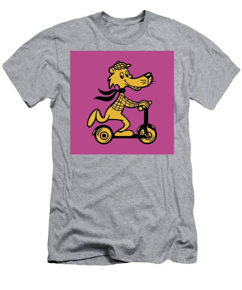 Dog Riding a Scooter Csa Images T-Shirt
