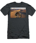Drift Boat Resting on Sand Dunes in Ron Sanford T-Shirt