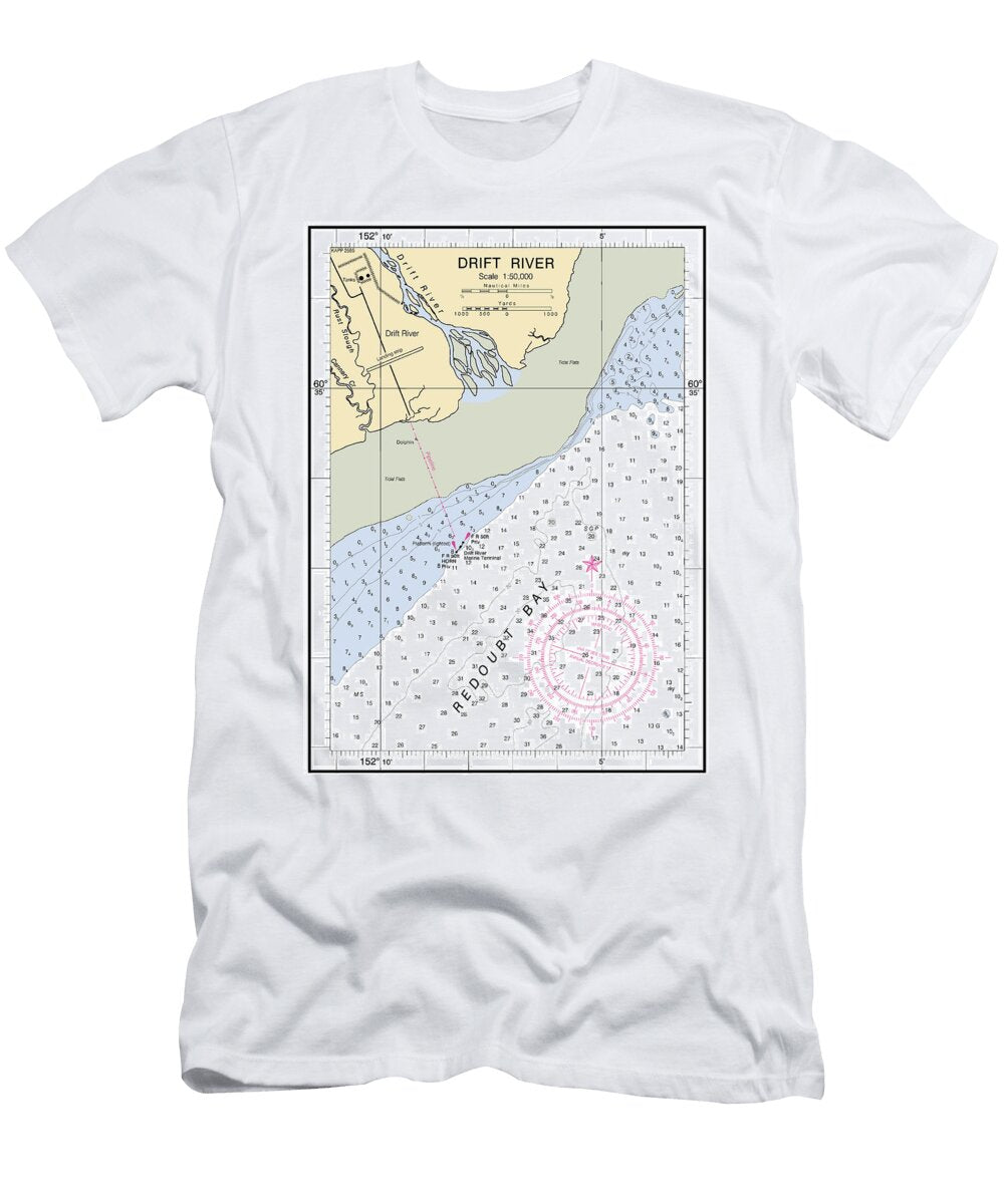 Drift River Cook Inlet Alaska Chart 166623 Noaa Chart 16662 Nautical Chartworks T-Shirt