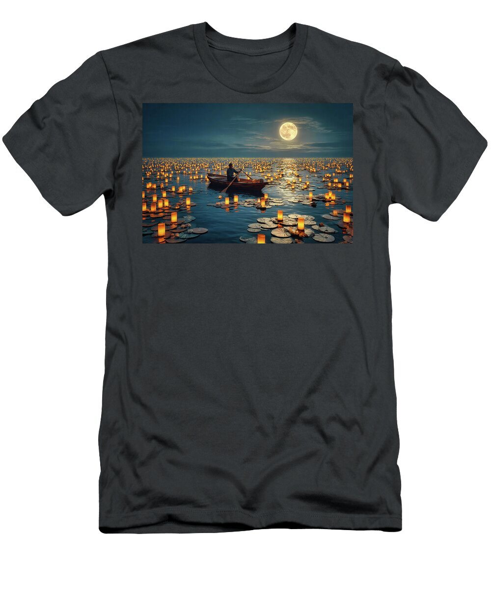 Drifting Among Candles and Moonlight Garry Gay T-Shirt