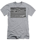 Driftwood Below the Great Dunes Black and White Adam Jewell T-Shirt