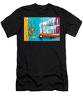 Drive Into Havanas Jazz Vibe Classic Car and Saxophone Create Musical Motion Olfactoart Studio T-Shirt