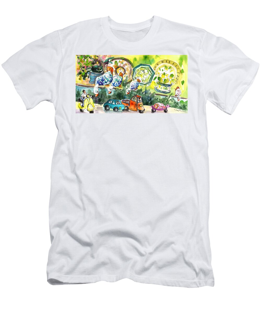 Ducks in Taormina Traffic Miki De Goodaboom T-Shirt