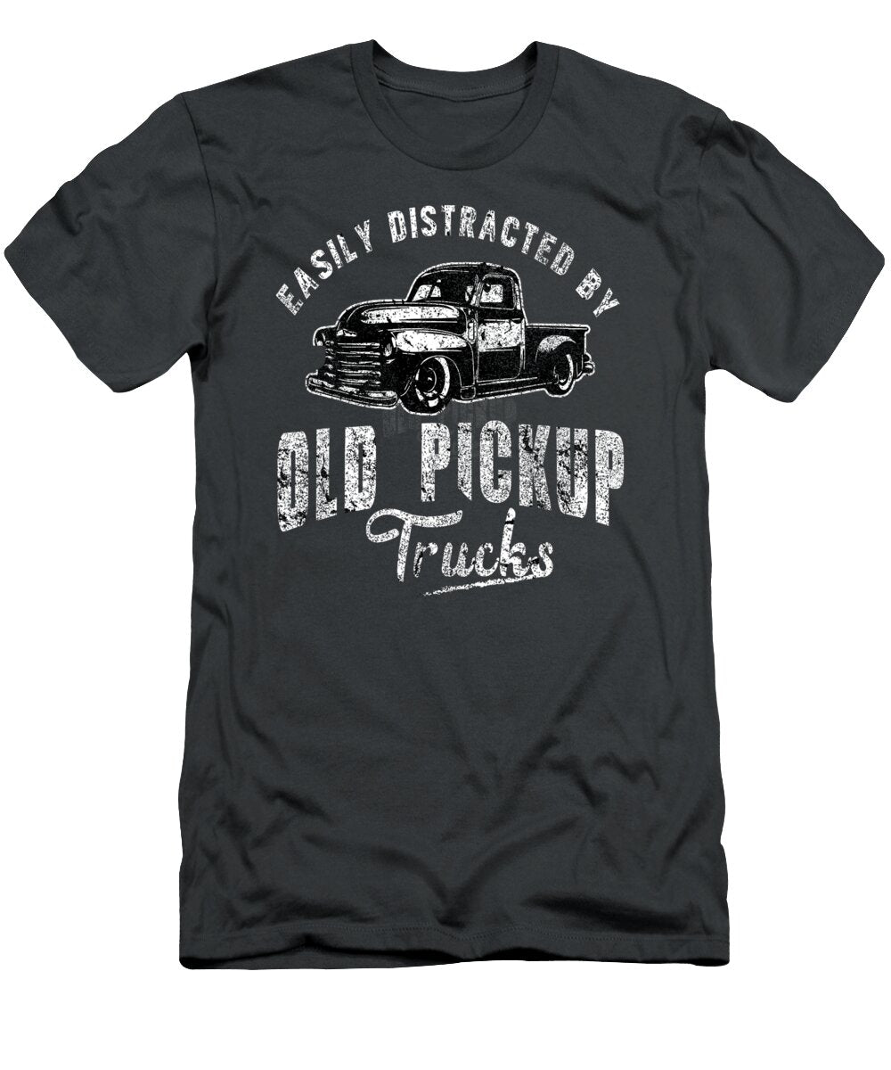 Easily Distracted By Old Pickup Square Body Trucks Lowrider Khyrin Jaycey T-Shirt