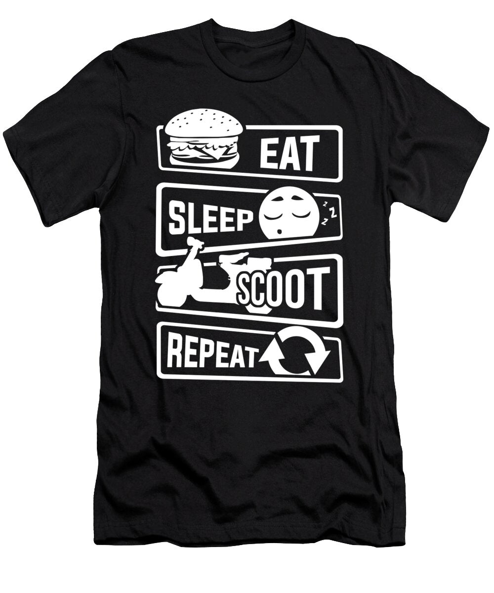 Eat Sleep Scoot Repeat Scooter Cruise Italy Mister T-Shirt