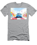 Electric Car Driving Through Colorful Cityscape Kari Goldfalse T-Shirt