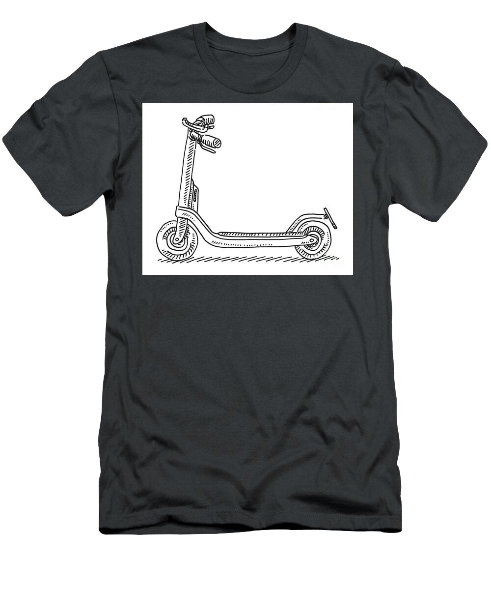 Electric Scooter Vehicle Drawing Frank Ramspott T-Shirt
