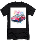Electric Vehicle Art a Volkswagen Id 3 2021 Pro Performance Red Hatchback Electric German Modern Car Henry George T-Shirt