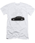 Elegant Saab Turbo X Black Sedan with Emblem John Cassella T-Shirt
