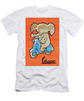 Elephant Riding Vespa Vintage Art Retro Poster Vintage Treasure Sampadart Gallery T-Shirt