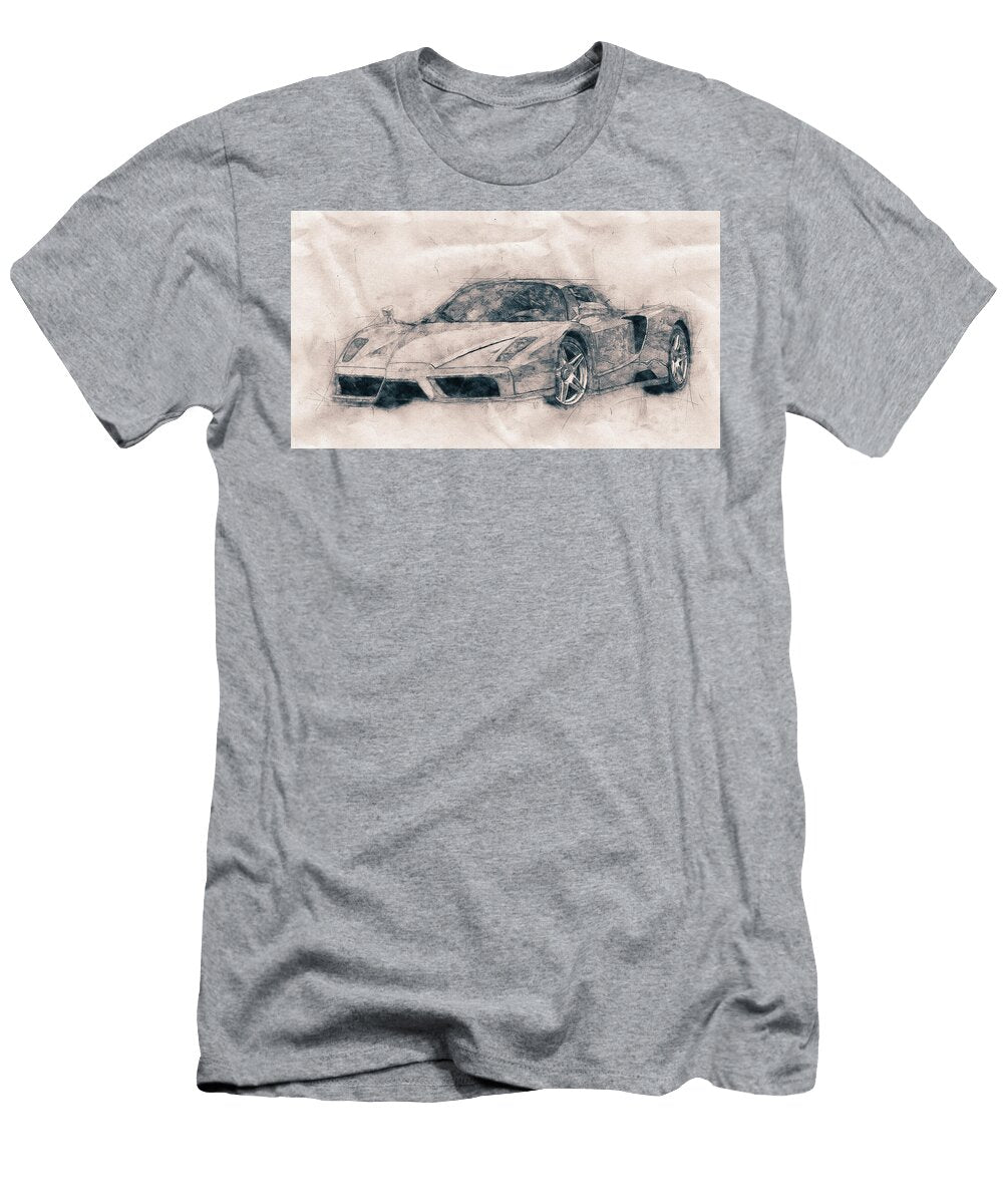 Enzo Ferrari Spors Car 2002 Automotive Art Car Posters Studio Grafiikka T-Shirt
