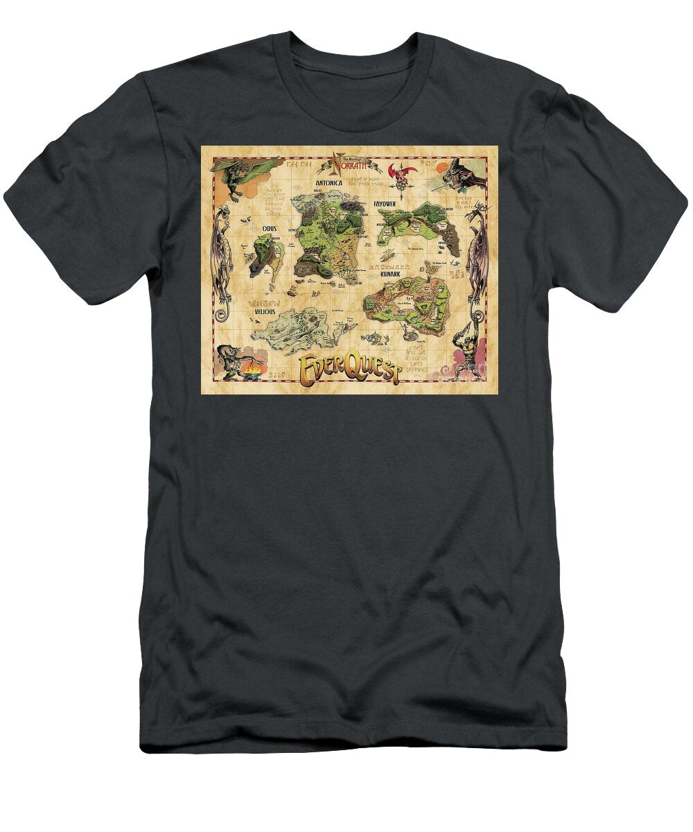 Everquest World of Norrath Map Mary Steve T-Shirt