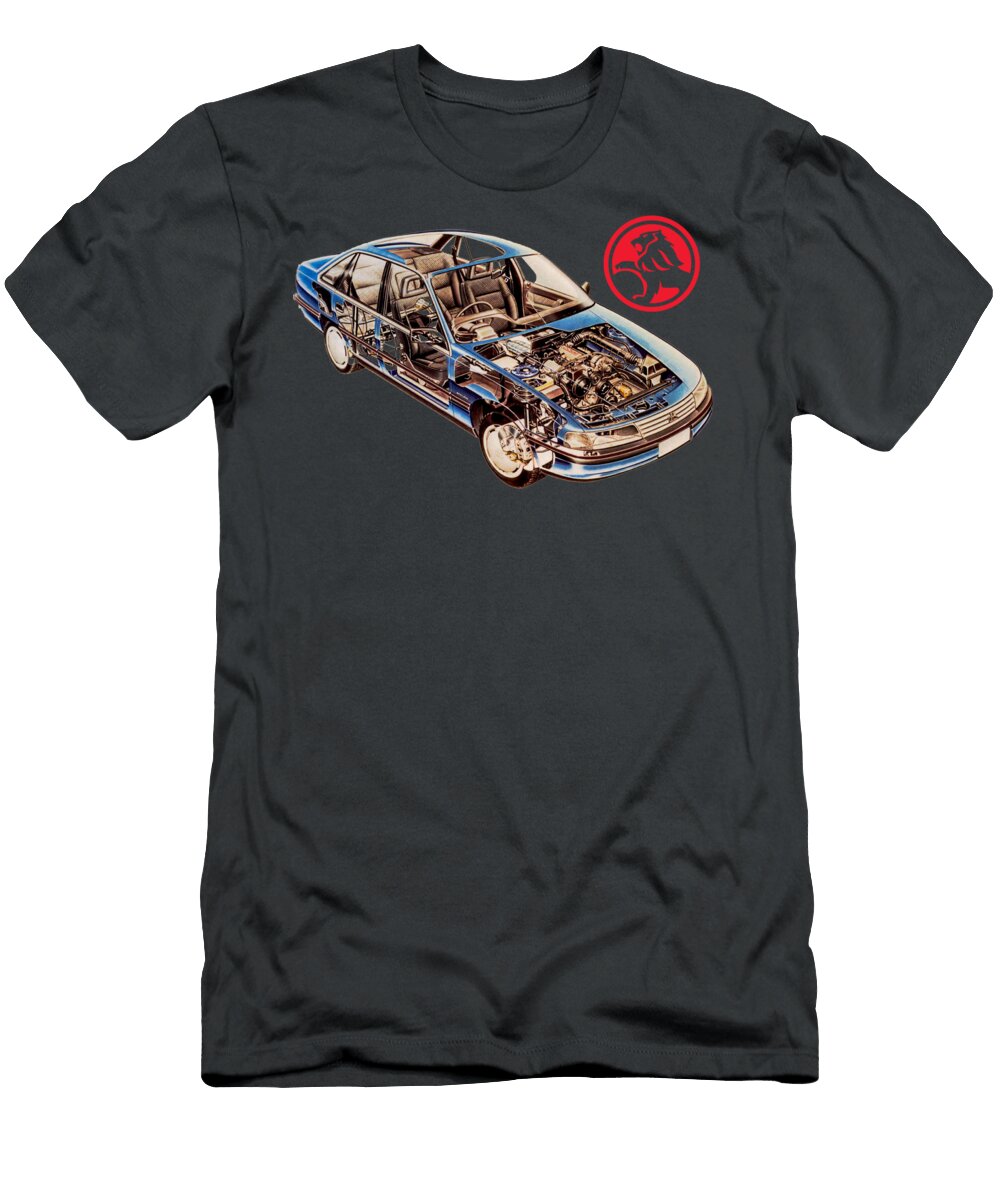 Exclusive Australian Cutaway Luxury Sport Car Holden Commodore V6 Sedan Type Vn Vladyslav Shapovalenko T-Shirt