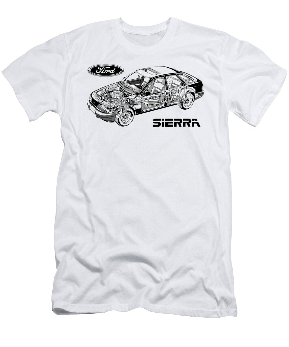 Exclusive Cutaway Art European Family Car 1982 Ford Sierra 5 Door Hatchback Vlad Automotive T-Shirt
