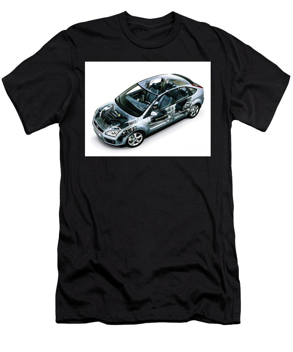 Exclusive Cutaway Art European Popular Compact Car Ford Focus Iii 5 Door Hatchback Vlad Automotive T-Shirt