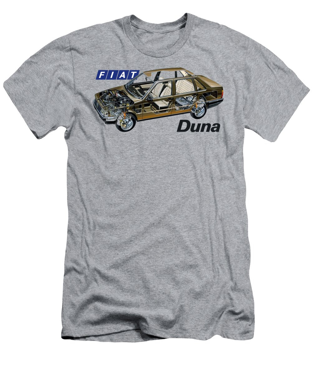 Exclusive Cutaway Art Famous Italian Compact 4 Door Car Fiat Duna Sedan Vladyslav Shapovalenko T-Shirt