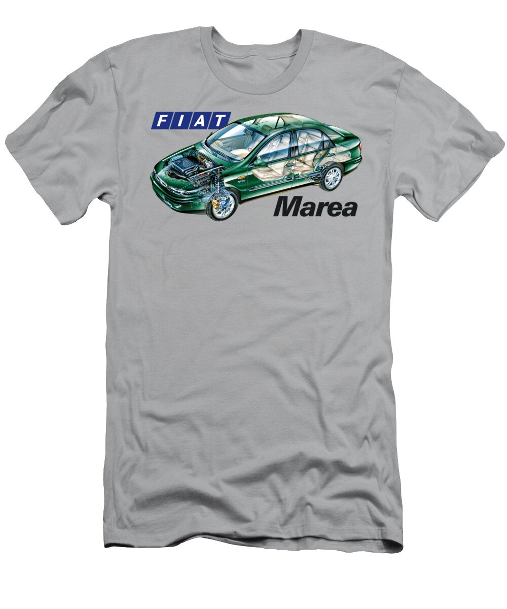 Exclusive Cutaway Art Famous Italian Compact 4 Door Car Fiat Marea Td100 Sedan Vladyslav Shapovalenko T-Shirt