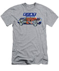 Exclusive Cutaway Art Famous Retro Italian 4 Door Car Blue Fiat 124 Sedan Special Vladyslav Shapovalenko T-Shirt