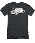 Exclusive Cutaway Art Famous Retro Italian 4 Door Car Fiat 124 Sedan UK Spec Vladyslav Shapovalenko T-Shirt