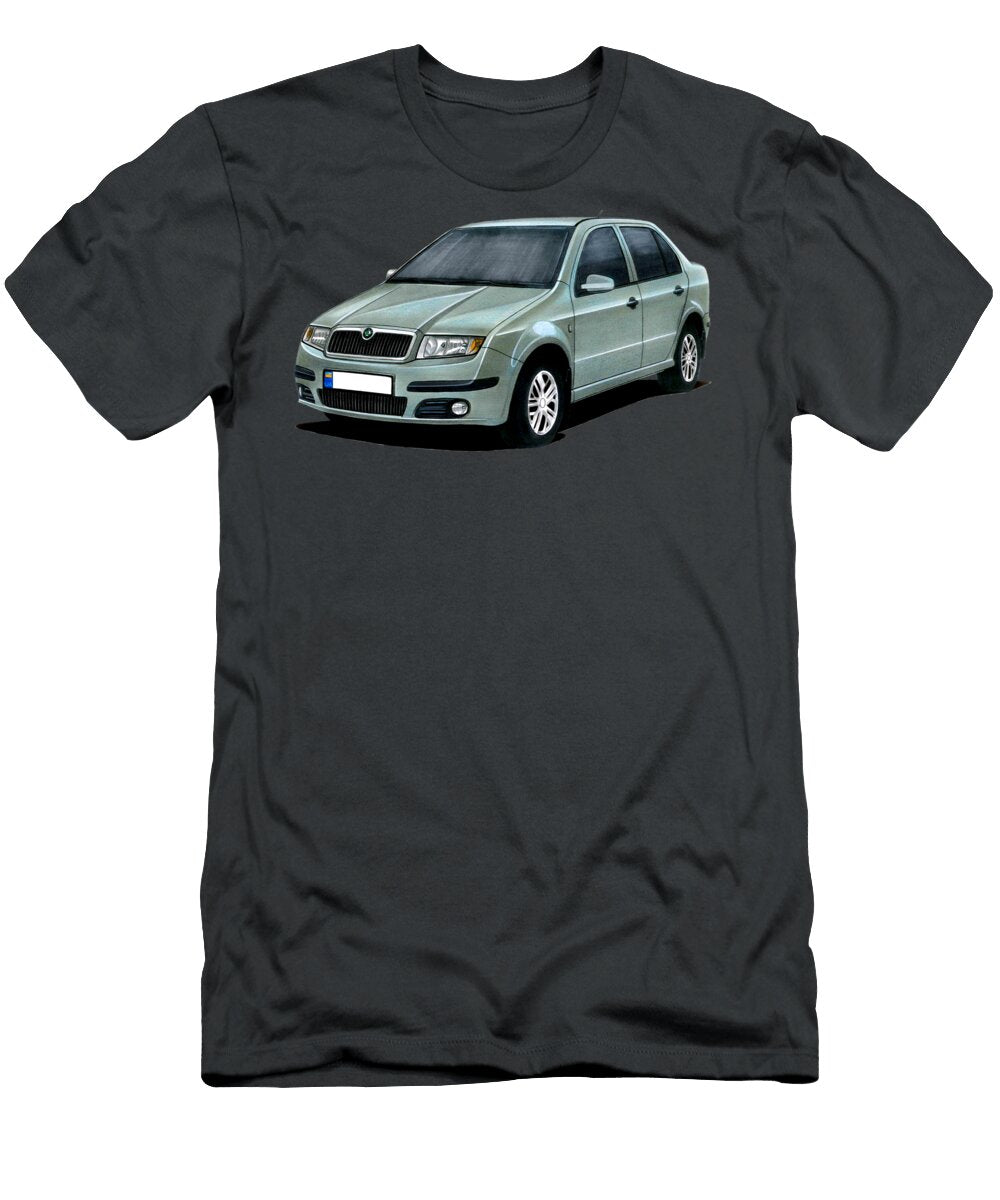 Exclusive Czech Family Gray Car Skoda Fabia B Sedan Vladyslav Shapovalenko T-Shirt