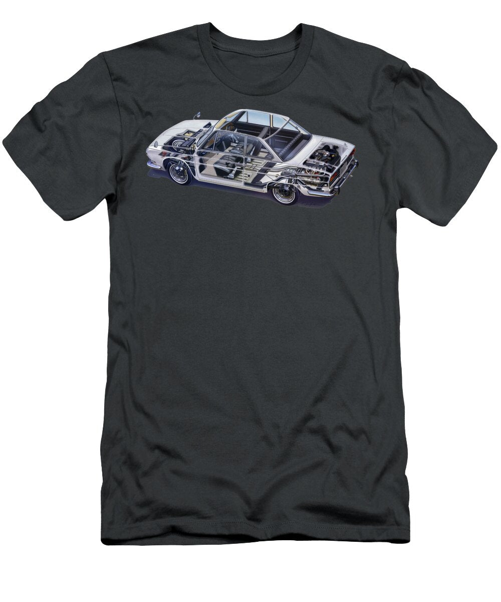 Exclusive Japan Cutaway Retro Sport Car Hino Contessa 1300 Coupe Pd300 Design By Giovanni Michelott Vladyslav Shapovalenko T-Shirt