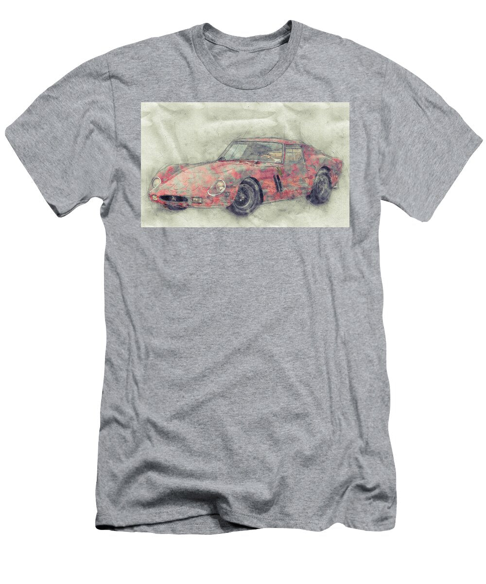 Ferrari 250 Gto 1 Grand Touring Car Sports Car Automotive Art Car Posters Studio Grafiikka T-Shirt