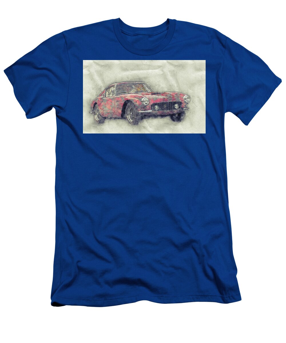 Ferrari 250gt Berlinetta 1 Tour De France Sports Car Automotive Art Car Posters Studio Grafiikka T-Shirt