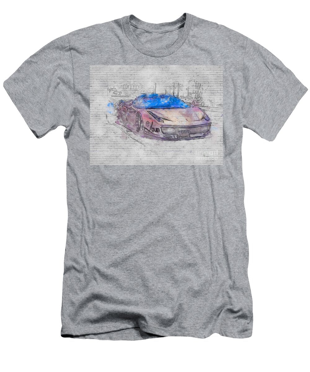 Ferrari 458 Italia Elegant Gray Sports Coupe Lowrider Italian Cars Ashtyn Treutel T-Shirt