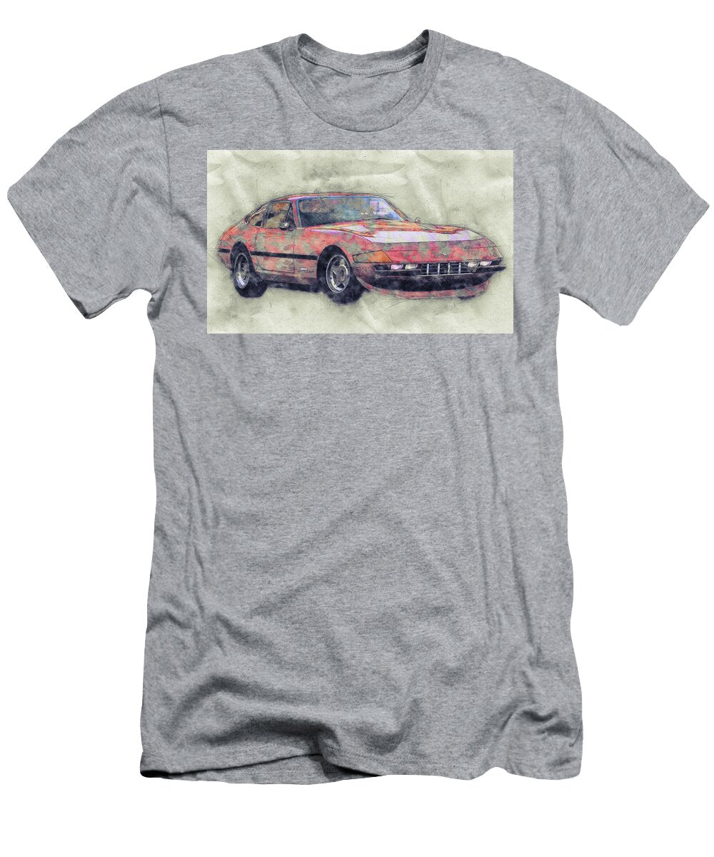 Ferrari Daytona 1 Ferrari 365 Gtb4 Sports Car Automotive Art Car Posters Studio Grafiikka T-Shirt