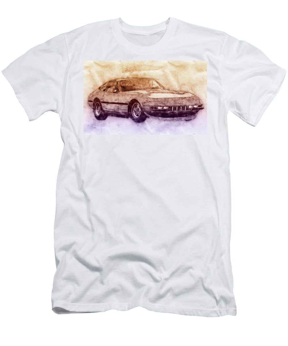Ferrari Daytona 2 Ferrari 365 Gtb4 Sports Car Automotive Art Car Posters Studio Grafiikka T-Shirt