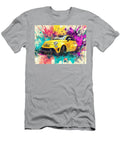 Fiat 500 2019 Hatchback Abstract Art Colorful Car Vibrant Yellow Car Art Hollie Love T-Shirt