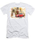 Fiat 500 2019 Hatchback Italian Street Watercolor Art Italian Street Watercolor Hollie Love T-Shirt