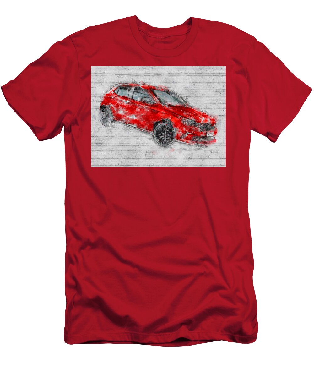 Fiat Argo 2018 Cars Hatchbacks Italian Red Ashtyn Treutel T-Shirt