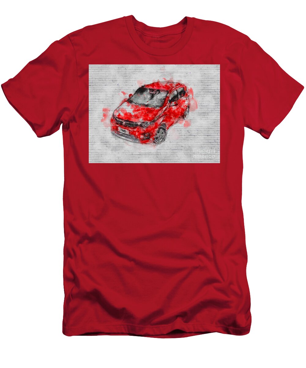 Fiat Mobi 2018 Red Hatchback New Cars Ashtyn Treutel T-Shirt