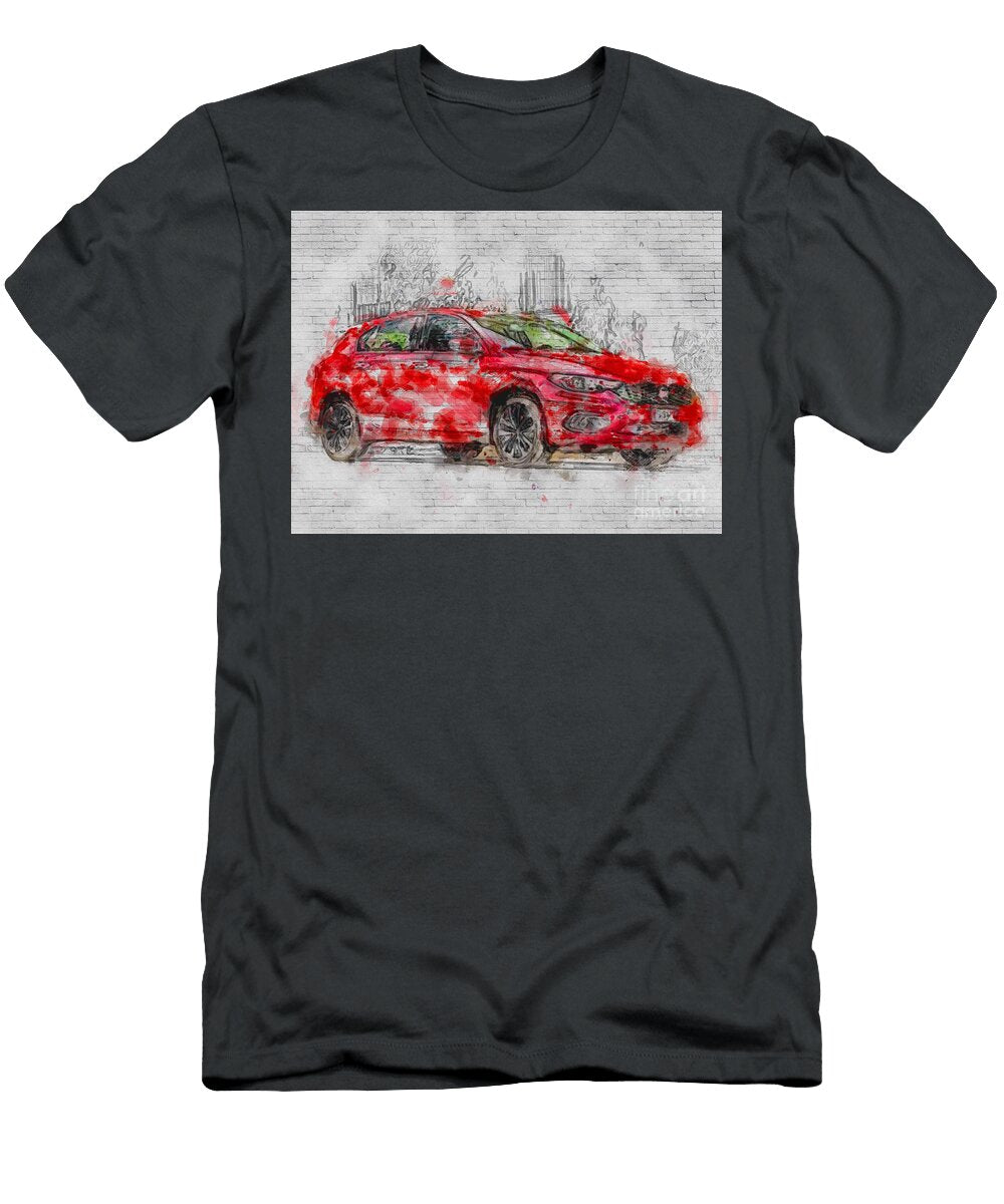 Fiat Tipo 2017 Hatchback Red Italian Cars Ashtyn Treutel T-Shirt