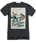 Fisherman At Kasilof River Alaska Dictionary Page Aged Pixel T-Shirt