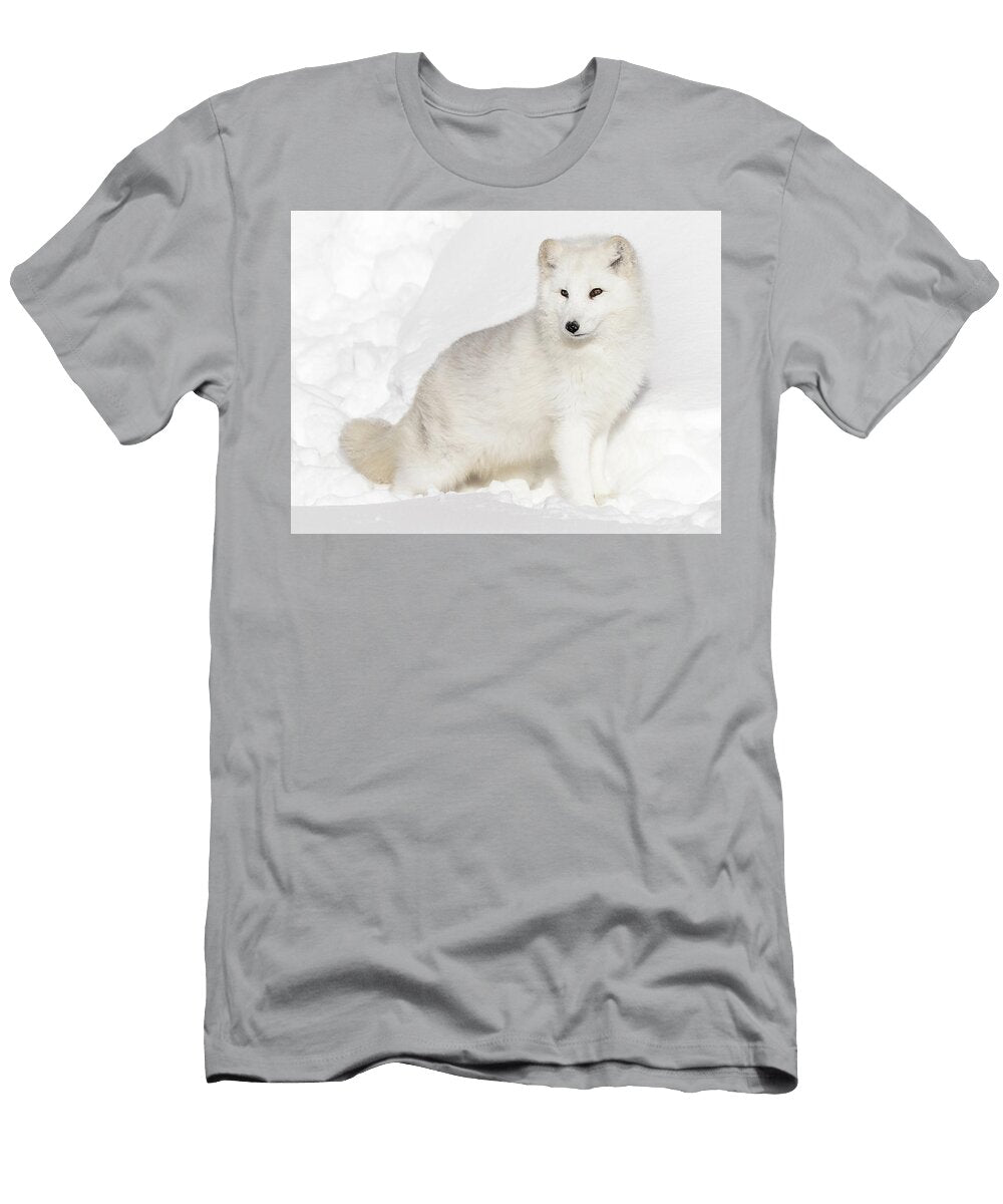 Fluffy Arctic White Fox Athena Mckinzie T-Shirt