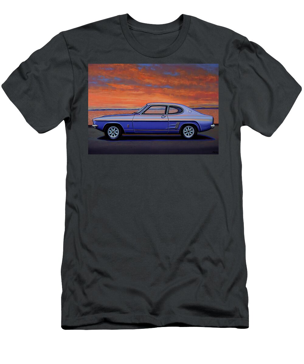 Ford Capri 1969 Painting Paul Meijering T-Shirt