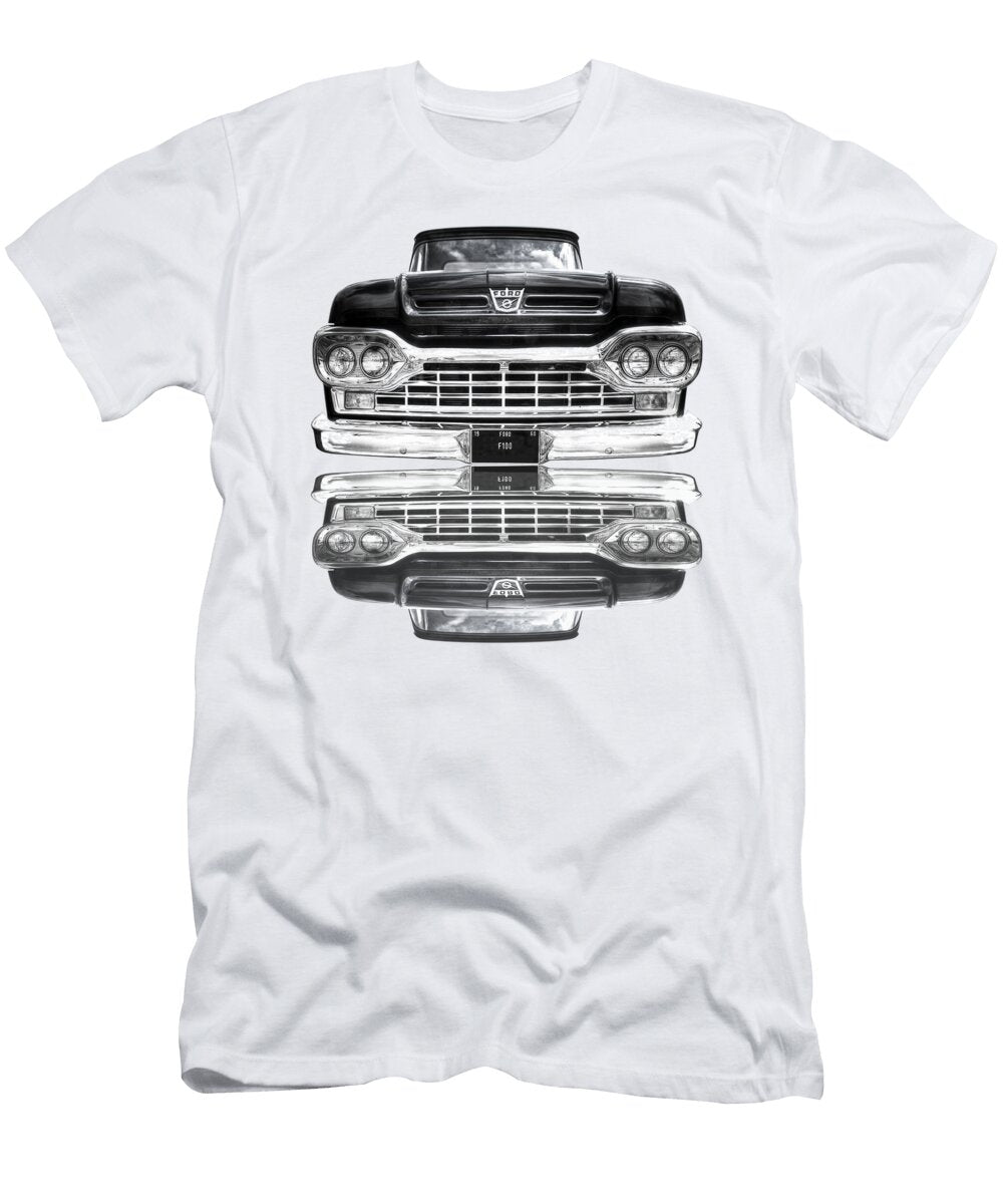 Ford F100 Truck Reflection on Black Gill Billington T-Shirt