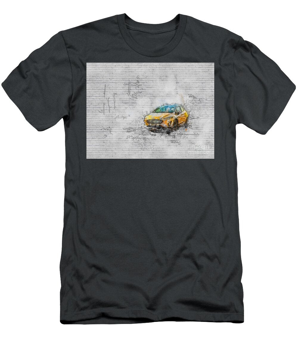 Ford Fiesta 2017 New Hatchback Yellow American Cars Ashtyn Treutel T-Shirt