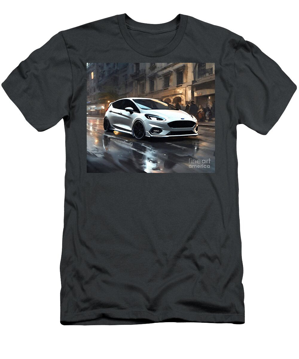 Ford Fiesta 2021 Exterior Front View White Hatchback Cortez Schinner T-Shirt