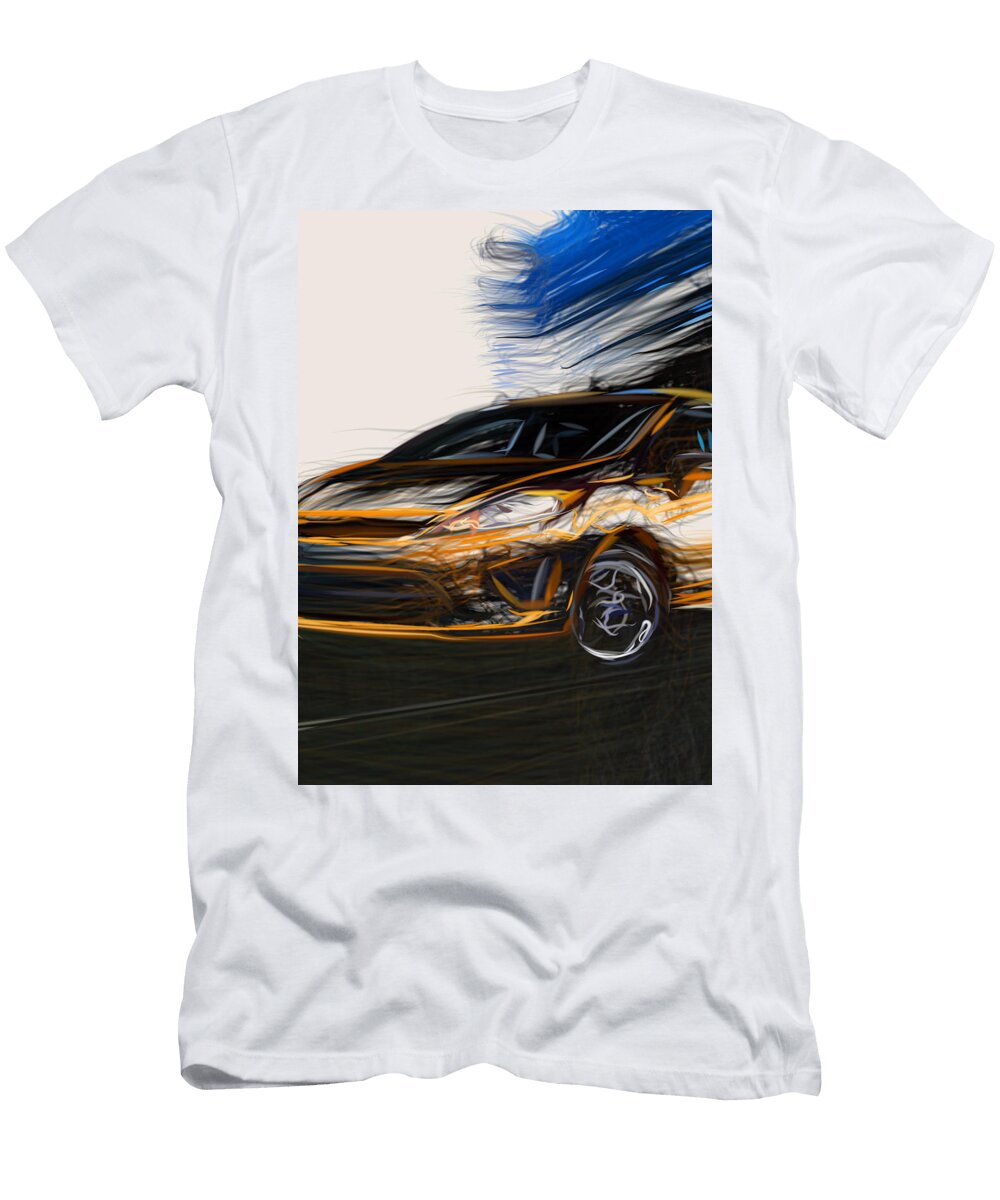 Ford Fiesta Hatchback Drawing Carstoon Concept T-Shirt
